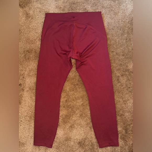 Like New! Lululemon InStill High Rise Legging 25” Size 10- Smokey Red - Picture 5 of 9